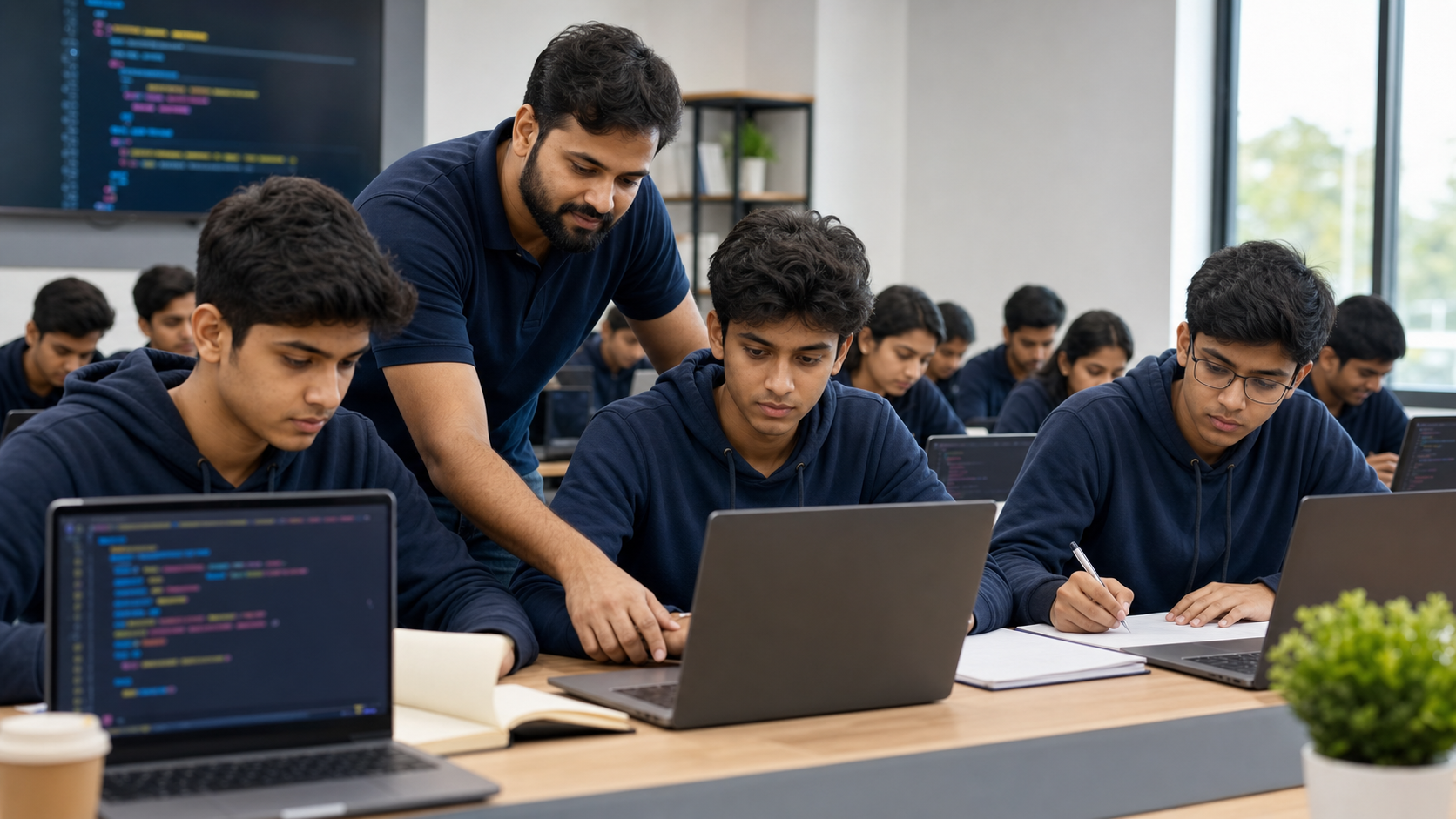 Students in a LogicPills classroom